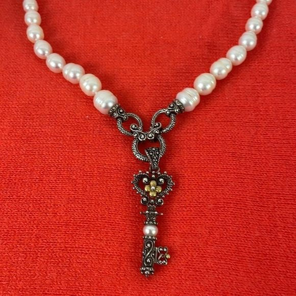 Barbara Bixby Pearl Necklace With Key Enhancer Necklace