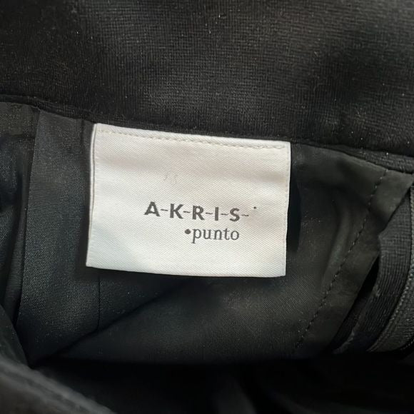 Akris Punto Black A Line Midi Skirt