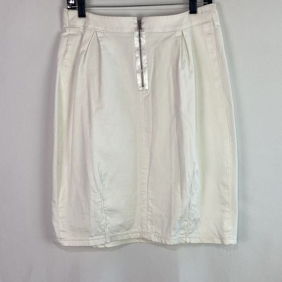 Dolce And Gabbana White Denim Skirt