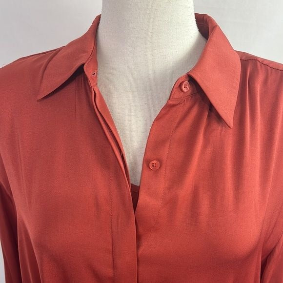 Maje NWT Terracotta Shirt Dress with Slip