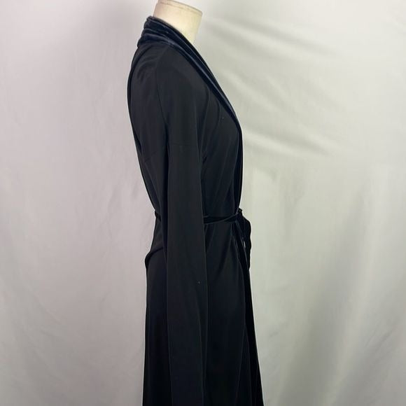 Alberta Ferretti Navy Velvet and Silk Print Dress