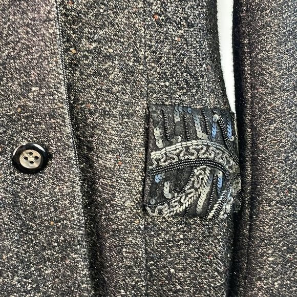 Hugo Boss Grey Shimmer With Beaded Pockets Jacket