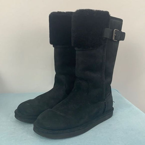 UGG Black Suede and Shearling Boots