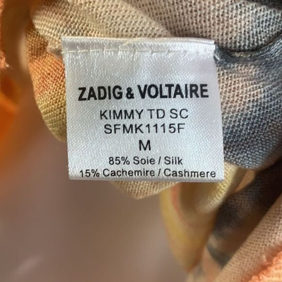 Zadig & Voltaire NWT tie dye raw edge sweater