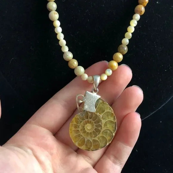 Ammonite Mother of Pearl Necklace