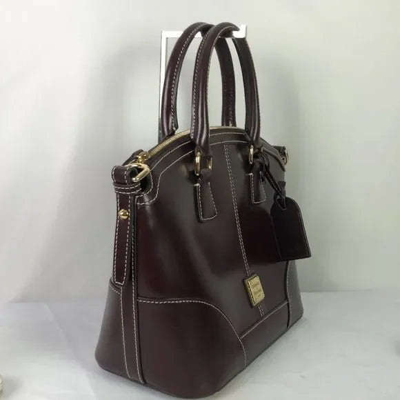 Dooney & Bourke Brown Leather Double Strap Bag