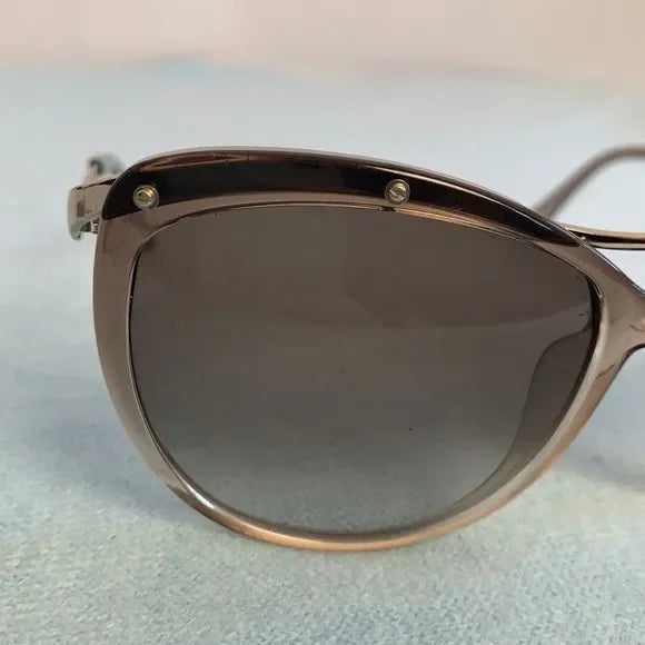 Salvatore Ferragamo light bronze frame sunglasses