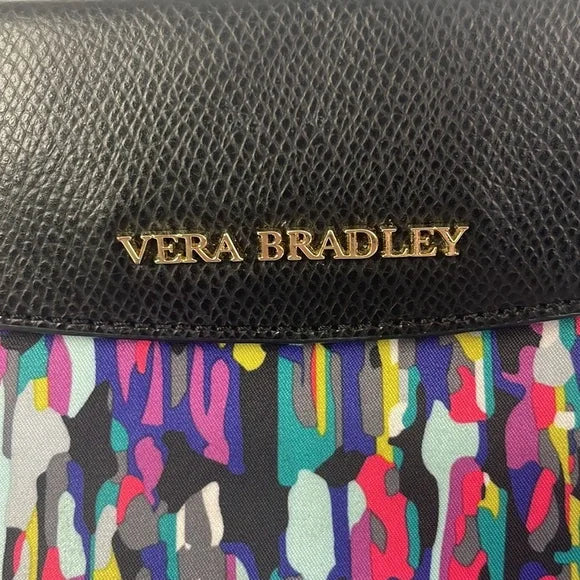 Vera Bradley Small Multi Black Trim Zip Wristlet