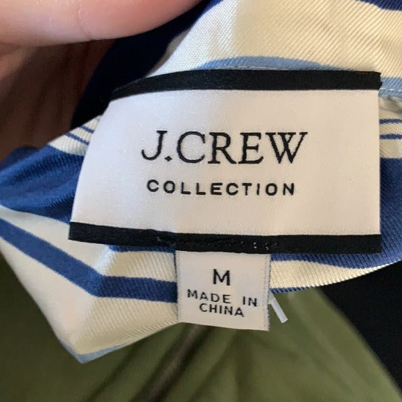 NEW J Crew Silk Blue Striped Tunic