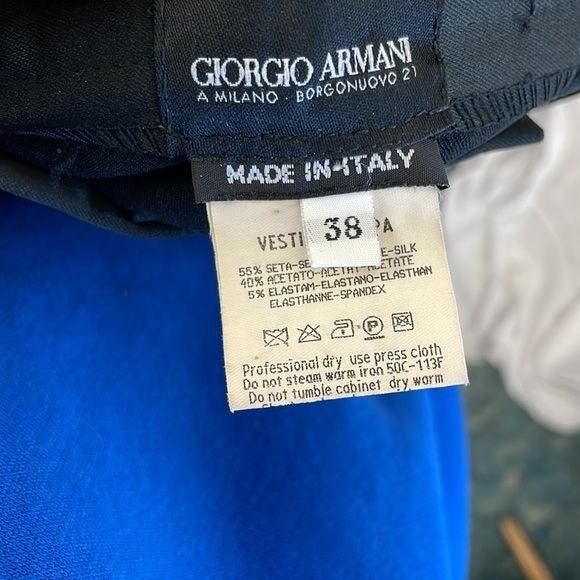 Giorgio Armani Black Satin Trousers