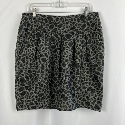 Armani Collezioni Grey Animal Print Skirt