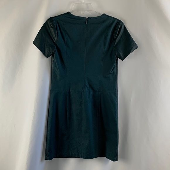 Yigal Azrouel Cut25 Green Leather Mini Dress