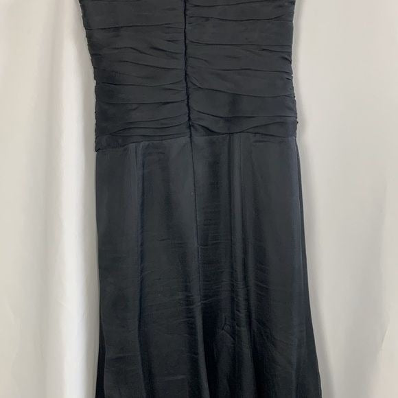 Armani Collezioni Black Pleated Top MIDI Dress