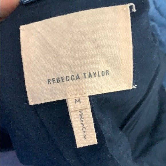 Rebecca Taylor Blue Quilted Zip Front