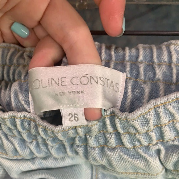 Caroline Constas Elastic Waist Denim Jeans