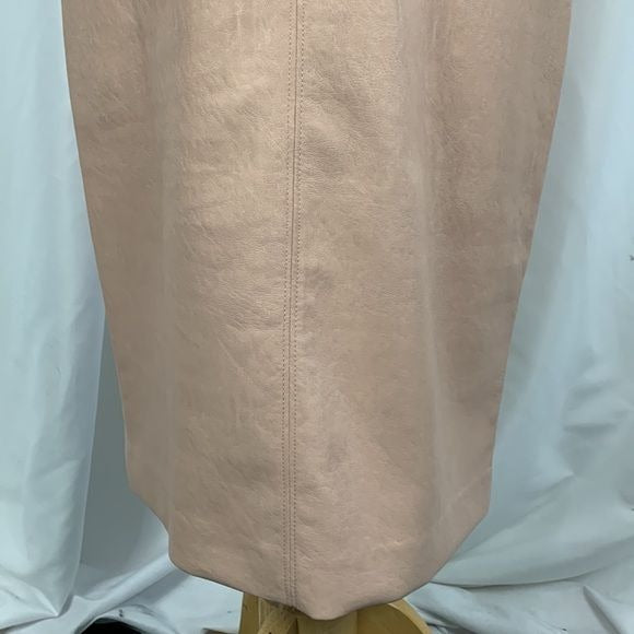 BCBG NWT Pink Faux Leather MIDI Dress