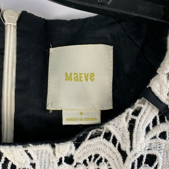Maeve Cream Lace With Peplum Top
