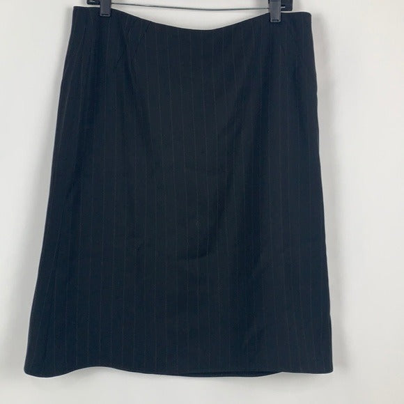 Armani Collezoni Black Pin Striped Skirt