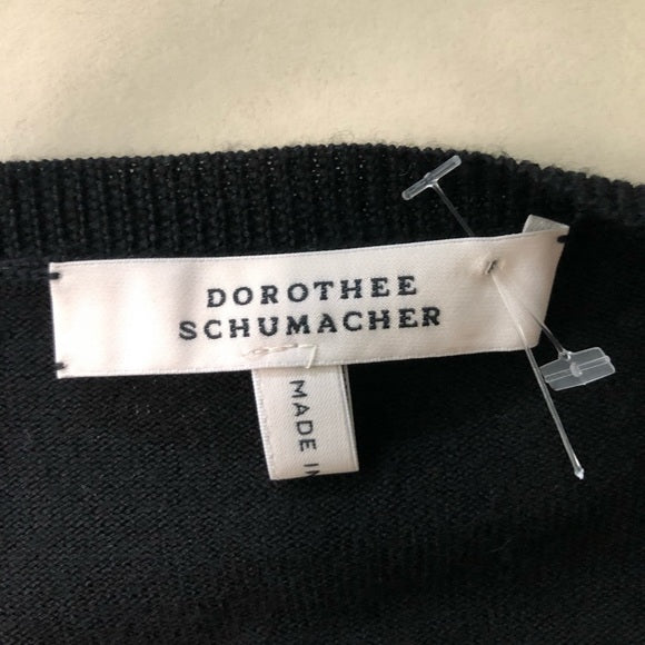 Dorothee Schumacher Black Wool Bead Detail Sweater