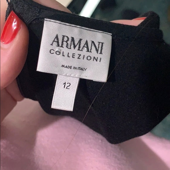 Armani Collezoni Black Pleated Bow Front