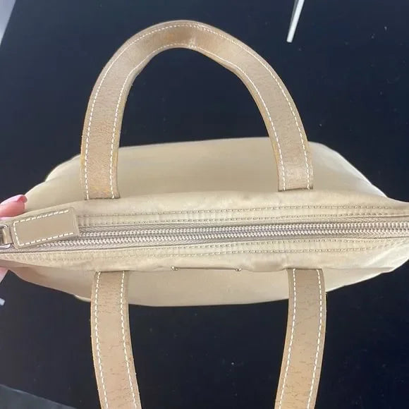 Prada Tan Nylon Mini Tote Bag