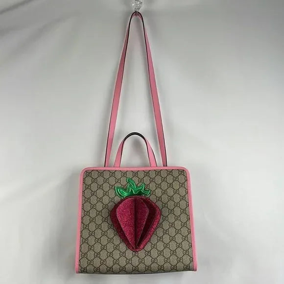 New Gucci Bag with Logo and 3D Strawberry