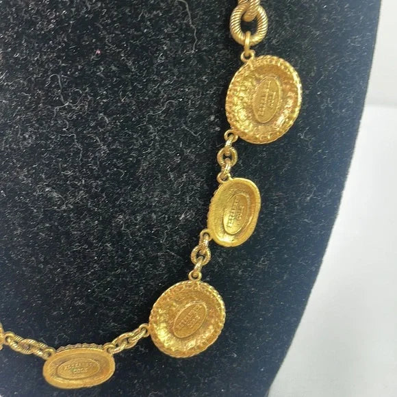 Vintage Elizabeth Cole Cz Circles Necklace