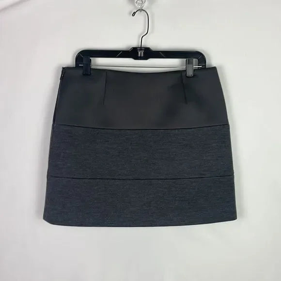 Brunello Cucinelli Grey Striped Mini Skirt