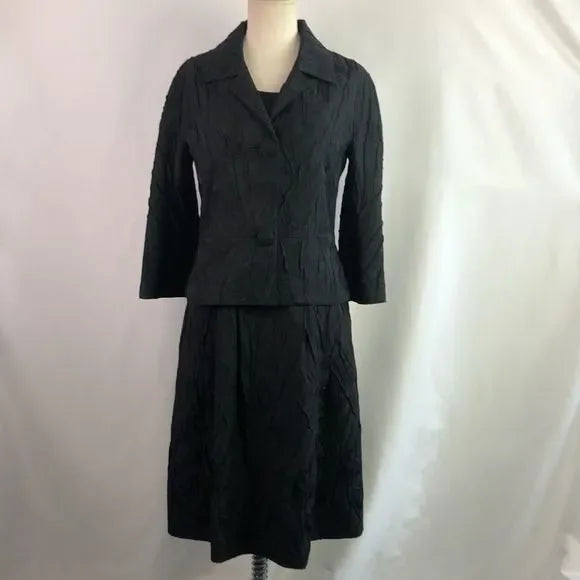 Michael Kors NWT Black Brocade Dress with Jacket