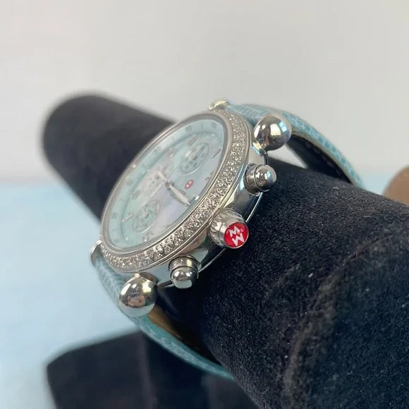 Michele Csx Blue Mother of Pearl Diamonds Watch