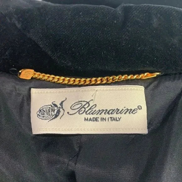 Blumarine Black Velvet Beaded Long Dress