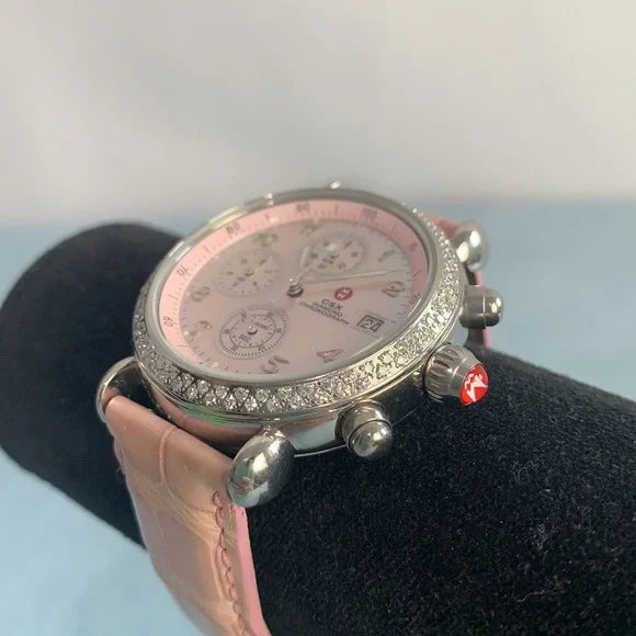 Michele CSX Mother of Pearl Face Pink Watch