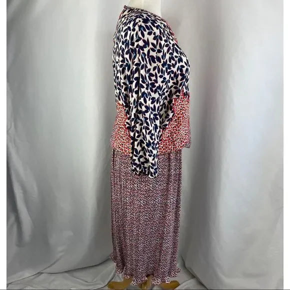 Diane Fre’s Vintage Multi Color Print 80’s Dress