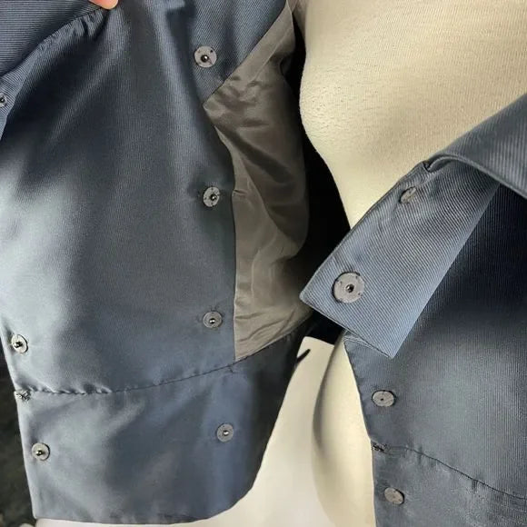 Carolina Herrera Navy Beaded Button Jacket and Skirt