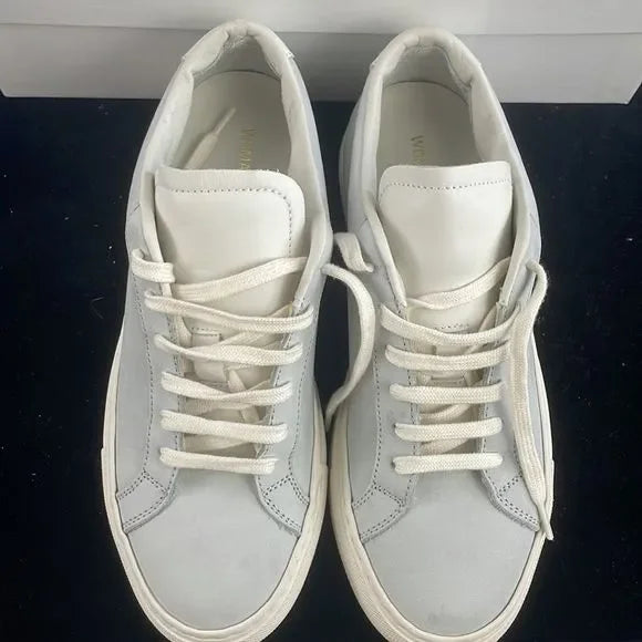 Woman by Common Projects Grey Suede Lace Sneakers with Box