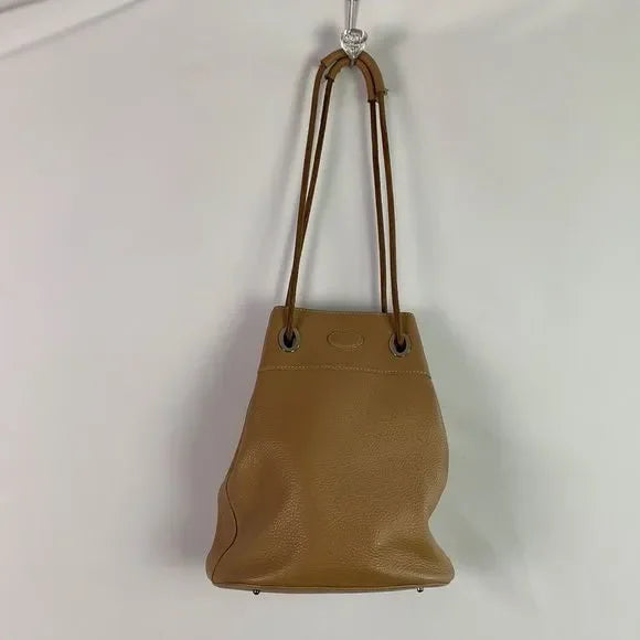 TOD’S Brown Leather Mini Bucket Bag