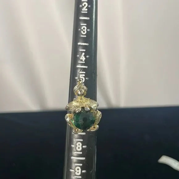 Big Green Stone Genie Vintage Ring