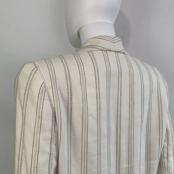 Krizia VTG Striped White Blazer