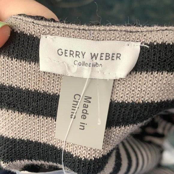 NEW Gerry Weber Striped Blazer with Lace Trimming